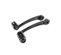 Leviers de changement de vitesse talon-pointe pour Harley Touring Road King Street Electra Glide Softail Slim Fat Boy FLRT Levier Selecteur de Vitesse Pliant(Black Chrome)