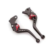 Leviers de frein à main Levier de frein et d'embrayage réglable en aluminium 3D Convient pour Hyosung GT125 Comet housse de poignée de frein(Short black)