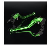 Leviers de frein à main Levier de frein et d'embrayage réglable en aluminium 3D Convient pour Hyosung GT125 Comet housse de poignée de frein(Long green)