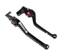 Leviers de Frein Court Et Long pour Kawasaki Z800 / E Version 2013-2016 Z750 2007-2012 Moto CNC Leviers d'embrayage De Frein(Black Red 177MM)
