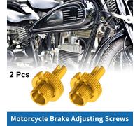 Leviers De Frein De Moto Vis De Réglage Du Barillet M8 Vis De Réglage De Frein De Moto Ton Or 2 Pièces
