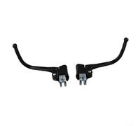 Leviers de frein en alliage d'aluminium pour vélo de route et vélos à pignon fixe, design courbé avec collier de serrage de guidon de 22,2 à 23,8 mm, composants de cyclisme de style vintage (noir)