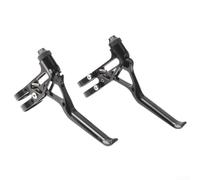 Leviers de frein en V ultra légers pour vélo pliant, paire de poignées de frein en alliage d'aluminium 64 g avec pince de 22,2 mm, réglage rapide sensible pour Brompton et vélo de route, noir