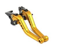 Leviers De Frein Et d'embrayage CNC pour Moto Courts Et Longs pour Kawasaki Z800 / E Version 2013-2016 Z750 2007-2012 Frein Court réglable(Gold 147MM)