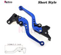 Leviers De Frein Et D'embrayage Longs Et Courts,Accessoires De Moto Pour Yamaha Mt07 2013-2022 - Type Short Blue