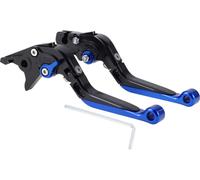 Leviers De Frein Et D'Embrayage Longs Et Courts Pour Yamaha Yzf R1 2002-2003 Levier De Frein De Moto Réglable En Alliage D'Aluminium Poignée Noire Extrémité Bleue 1 Ensemble