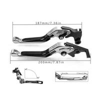 Leviers De Frein et d'embrayage Moto Leviers De Frein Et D'embrayage CNC Réglables Pour Moto, Compatibles Avec TDM900 2004-2014 2013 2012 2011 2010 2009 2008 2007 TDM 850 900(A)