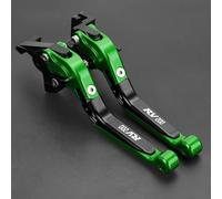 Leviers de Frein et d'embrayage réglables CNC 22 mm pour Motos pour Suzuki RV 200 Van RV250 (16-17). Embouts poignée Inclus(Green2)