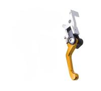 Leviers de frein Leviers de frein et d'embrayage pliables 360° course avec poignée anti-chute gain temps pour CR CRF YZF EXC(Brake Lever Gold)