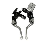 Leviers d'embrayage Accessoires modifiés pour Moto, Frein hydraulique, Pompe supérieure Principale, poignée en Aluminium CNC, Embrayage Levier d Embrayage pour Moto(Silver)