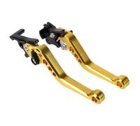 Leviers d'embrayage Ajustement Universel pour la Modification de Moto CNC, poignée de Levier de Frein à Tambour d'embrayage, 1 Paire en Alliage Levier d Embrayage pour Moto(Yellow)