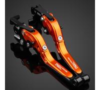 Leviers d'embrayage de Frein de Moto CNC/Convient for KTM 790 Adventure/R 790 ADV 2019 2020-2023 CNC Aluminium Pliable Réglable Levier d'embrayage De Frein Moto Accessoires(Orange Black)