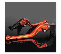 Leviers d'embrayage de Frein de Moto pour ER6N ER 6N ER6 N pour Ninja 650R ER-6F 2009-2016 2015 Accessoires Poignée Freins Moto Levier d'embrayage(Longue Orange)