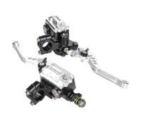 Leviers d'embrayage Frein Moto Convient pour Honda, convient pour Yamaha 7/8" 22 mm guidon gauche et droit moto maître-cylindre de frein hydraulique embrayage Moto De Levier Paire d'embrayage(WHITE)