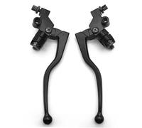 Leviers d'embrayage Frein Moto Leviers de frein et d'embrayage moto noirs, adaptés à Honda CG 125, câble de frein et d'embrayage avant en alliage d'aluminium Levier de Frein Moto