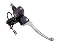 Leviers d'embrayage Frein Moto Pompe de frein avant pour moto, maître-cylindre hydraulique, levier adapté pour Yamaha, Suzuki, Honda Levier de Frein Moto(Right Silver)