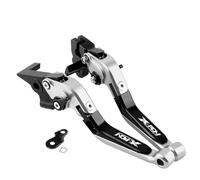 Leviers d'embrayage Levier De Frein Et d'embrayage Pliable Extensible avec Fonction Parking pour Moto pour X-ADV X-ADV750 XADV750 2017-2020(Silver 2)