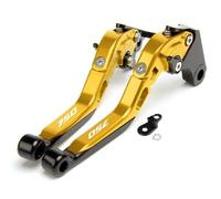 Leviers d'embrayage Levier De Frein Et d'embrayage Pliable Extensible avec Fonction Parking pour Moto pour Forza 750 2020-2021(Gold 2)