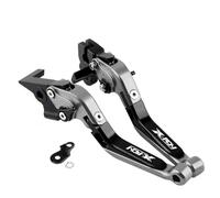 Leviers d'embrayage Levier De Frein Et d'embrayage Pliable Extensible avec Fonction Parking pour Moto pour X-ADV X-ADV750 XADV750 X ADV750 2017-2020(Gray 2)