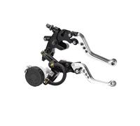 Leviers Embrayage Frein Levier Pompe Frein et d'embrayage en Aluminium CNC 7/8" 22 mm Motos Tout-Terrain pour 250 CC à 500 maître-Cylindre hydraulique Frein Levier(Silver)