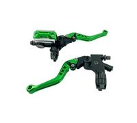 Leviers Frein À Main 1 Paire Universelle 22mm 7/8 "moto Réglage Hydraulique Frein Embrayage Maître-cylindre Réservoir Levier Kit Levier Embrayage Levier Frein Moto(Green)