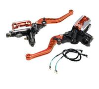 Leviers Frein D'Embrayage Pour Kawasaki 7/8 "guidon De Moto Maître-cylindre Leviers Poignée Pompe De Frein Hydraulique Embrayage Saleté Pit Bike ATV(ORANGE)