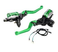 Leviers Frein D'Embrayage Pour Kawasaki 7/8 "guidon De Moto Maître-cylindre Leviers Poignée Pompe De Frein Hydraulique Embrayage Saleté Pit Bike ATV(GREEN)