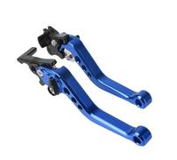 Leviers Guidon 1 Paire Universelle Moto Modification CNC Alliage Embrayage Tambour Levier De Frein Poignée Poignée De Frein Levier Embrayage(Blue)