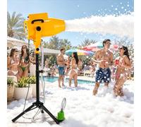 levigationlu Machine à Mousse 1000W - Débit De Mousse 20m³/Min, Canon à Mousse Réglable Manuellement, Machine a Bulle Portable pour Soirées, Fêtes Piscine Et événements en Extérieur