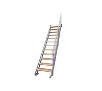 Levigne Escalier Droit en Bois et Métal Réglable 2,16 - 2,73 m + Rampe Nevada - NEVADA SAPIN