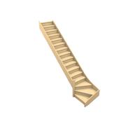 Levigne Escalier Quart Tournant Bas Bois 288cm Oléa + Contremarches - OLEQTBSGCM