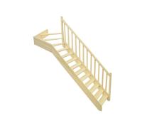 Levigne Escalier Quart Tournant Haut en Sapin (Sans contremarche) - EQHC80DR