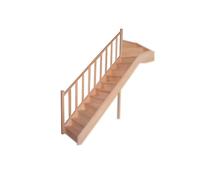 Levigne Rampe à fuseaux en hêtre pour escalier quart tournant haut Levigne - RAFBINTQTHHED