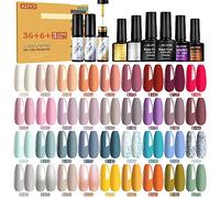 LEVIPE Vernis Semi Permanent Avec Base Coat, Glossy et Matte Top Coat et 3 Vernis à Ongles Liner Gel (36Colors)