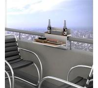 Levira - Table Pliante, Table Suspendue de Balcon, Table d'appoint, ForFun, 48 x 35 x 29 - Blanc