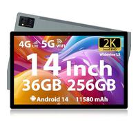 LEVIRTU Tablette 13 Pouces Android 15 avec 2944 * 1840 FHD, 36Go+512Go/TF 2TB, Octa-Core, 11580mAh, 4-Speaker, Tablette Tactile avec Dual SIM 4G LTE/5G WiFi/Widevine L1/GPS/Clavier/Stylus/Gris