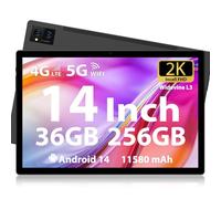 LEVIRTU Tablette 13 Pouces Android 15 avec 2944 * 1840 FHD, 36Go+512Go/TF 2TB, Octa-Core, 11580mAh, 4-Speaker, Tablette Tactile avec Dual SIM 4G LTE/5G WiFi/Widevine L1/GPS/Clavier/Stylus/Noir