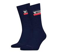 Levi's Crew Chaussettes, Bleu Marine, 39/42 (Lot de 2) Unisexe