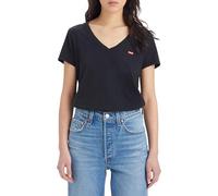 Levi's 2-Pack V-Neck Tee T-Shirts, Black, S (Lot de 2) Femme