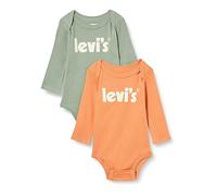 Levi's Baby Lhn Nl0308 Bodysu Lot de 2 Combinaisons avec Logo, Lily Pad, 6 Mois