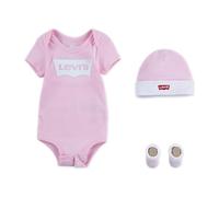 Vêtements Levi's® Body manches courtes Classic Batwing Infant Hat, Bodysuit, Bootie Set 3Pc pour Enfant 0 - 6M Rose