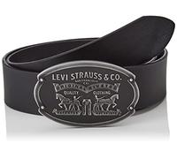 LEVI'S Billy Plaque Belt Ceinture, Regular Black, 80 Homme