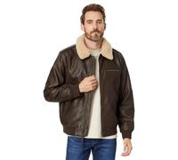 Levi's Men's Faux Leather Aviator Bomber Jacket with Sherpa Collar Veste, Marron, L Homme