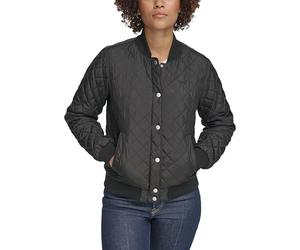 Levi's Blouson bomber matelassé diamant pour femme, Noir, S