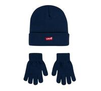 Levi's Bonnet + gants pour enfant Levis 9A8405, bleu, 8/20