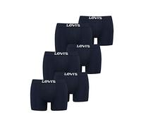 Levi's Boxer 6er Paquet - Solide Basic Boxer Brief - Long Jambe - 905001001 - Bleu Marine, S