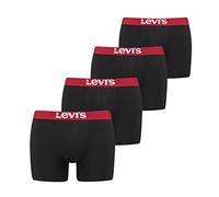 LEVIS Boxer (Lot de 4) Homme, Noir/Rouge, M