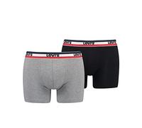 Levi's Boxer sous-vêtement, Durable Gris, S (Lot de 2) Hommes