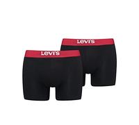 Levi's Boxer sous-vêtement, Durable Noir/Rouge, XXL (Lot de 2) Hommes