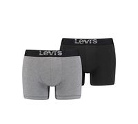 Levi's Boxer sous-vêtement, Gris/Noir, S (Lot de 2) Homme